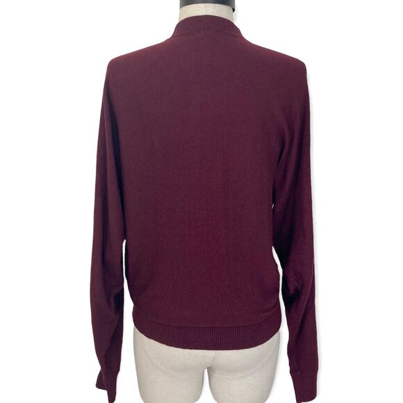 Splendid burgundy reversible sweater, medium soft choker keyhole long sleeve - Picture 6 of 12